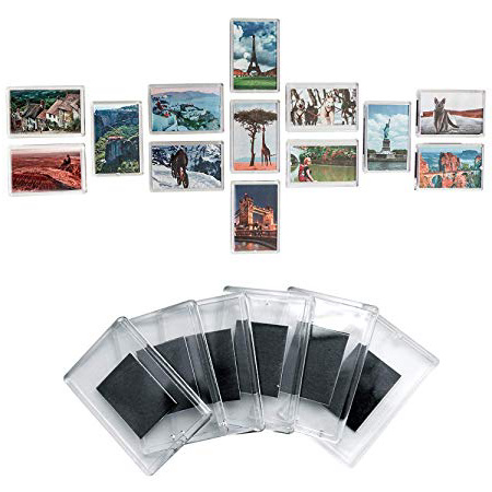 Kurtzy Cornici Foto Magnetiche per Frigo Magneti Frigo in Acrilico Trasparente con Inserto Foto Dimensioni 7 x4.5cm - Cornice Magnetica Perfetta per Foto di Famiglia (50 Pezzi)