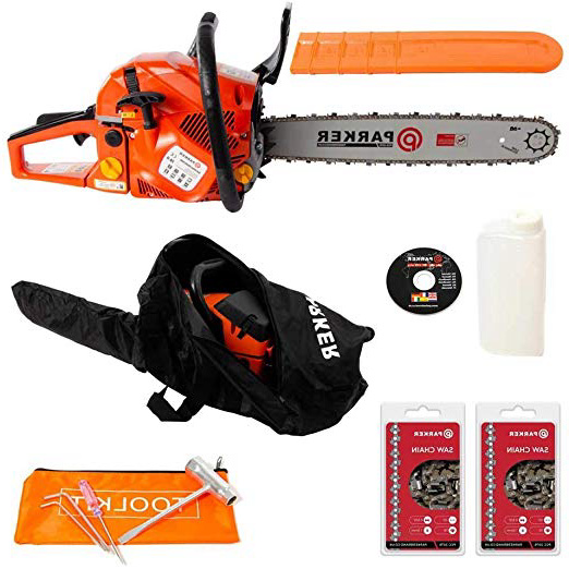 MOTOSEGA A BENZINA 58CC 50cm/20" + 2 CATENE - SACCA PER TRASPORTO - COPRILAMA - KIT ACCESSORI