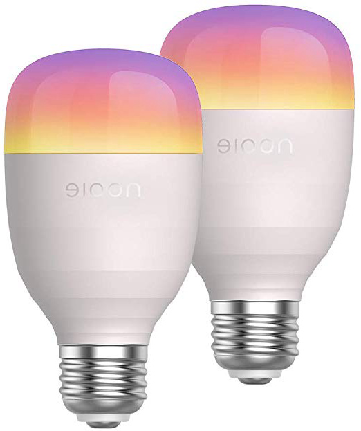 Nooie Lampadina Smart con Luce Soffusa 2800k-6000k+RGBW, LED E27 WiFi Multicolor Lampadine intelligenti Compatibile con Alexa/Google Home 10W(2 Packs)