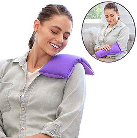 My Heating Pad Un pacchetto di una terapia a freddo oa caldo - un olio organico essenziale di eucalipto - sollievo dello stress - pacchetto di riscaldamento riutilizzabile Viola - Unscented
