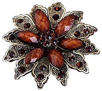 Velluto di cristallo di qualità del fiore di cristallo dell'annata del Brooch Sciarpe nobili dello scialle Accessori del supporto delle spille Pin della spilla per le donne Bobury