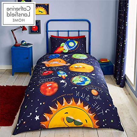 Catherine Lansfield Happy Space Set Copripiumino, Policotone, Marina Militare, Singolo