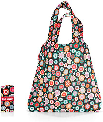 Reisenthel mini maxi shopper Borsa Messenger, 60 cm, 15 liters, Multicolore (Happy Flowers)