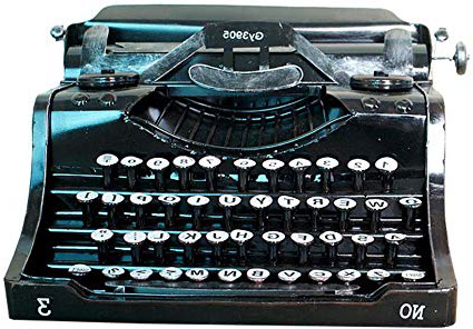 Modello di macchina da scrivere vintage senza funzionale Decorazione in metallo Letteratura e stile Art Home Artigianato Bar/Addobbi per l'ornamento di Natale