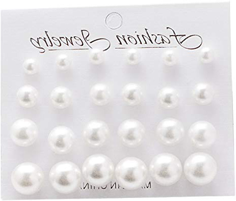 
                
                    
                    
                

                
                    
                    
                        Sicond Orecchini di perle d'imitazione Orecchini di donne classiche Set elegante orecchini di perline Orecchini di fascino per la festa nuziale
                    
                

                
                    
                    
                
            