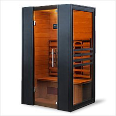 Infrared sauna complete with ceramic heating type C erika dimensions: 120 × 100x190 cm.
