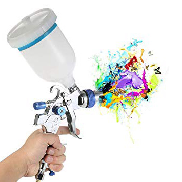 KKmoon 601 Airbrush Kit HVLP Pistola a Spruzzo d'aria Gravity Feed Paint Sprayer Set di Spazzole d'aria In Acciaio Inox 1.4mm 1.7mm 2.0mm Ugello Auto Car Detail Painting per Spot Repair Face Paint
