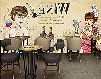 Mural 3D Wallpaper Mural European And American Hand Painted Wine Bar Winery Background Wall -400Cmx280Cm
