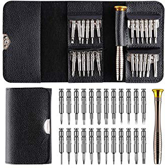 EasyULT Mini Cacciaviti 25 in 1, Set Cacciaviti di Precisione Mini Kit Riparazione per Smartphone,Occhiali,Tablet,Cellulare,PC, orologiaio,Elettronica