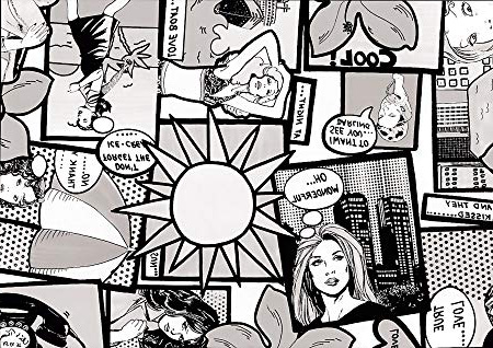 Fablon Fine Décor - Rotolo, Fantasia a Fumetti, 45 cm x 2 m