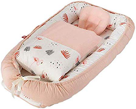 Bambino nido, baby Lounger lettino for bambini del nido della culla, portatile Neonato culla Presepe, 100% cotone, traspirante e anallergico, da camera e di viaggio (Colore: B) Pratica sedia pieghevol