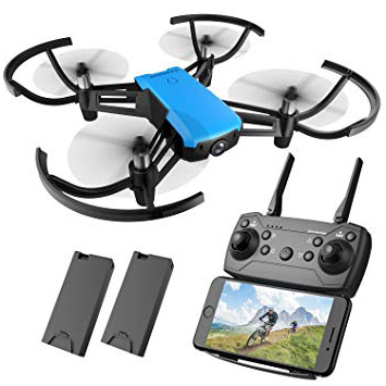 Redpawz Drone con Telecamera R020 Blast WiFi Pieghevole FPV HD 1280*720P App Controllo Grandangolare Selfie modalità di Attesa in Altitudine 2pcs Batterie Altitude Hold modalità Selfie One Key Start