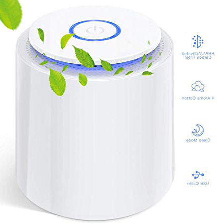 Purificatore d'aria con Filtro HEPA, 2-IN-1 Purificatore+Diffusore Aromi Effetti Filtrazione 99,97% Polvere LED Luce Aria Pulita Rumore basso per Casa Ufficio Stanza del bambino Cucina-Duomishu