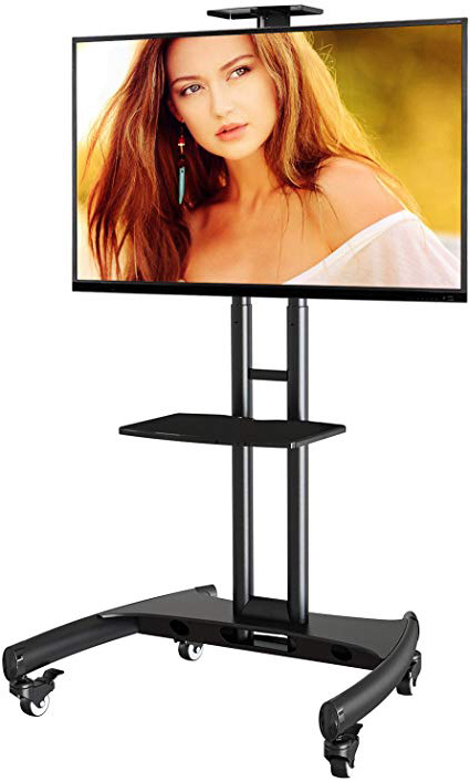AVA1500B - Supporto TV da pavimento con ruote Carrello Staffa Porta Mobile Supporto per schermi da 32" a 65" (81-165 cm) con portata max. 45,5 kg