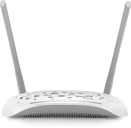 TP-Link TD-W8961N Modem Router ADSL2+, Wireless N300 Mbps, 4 Porte Fast Ethernet, Incluso Filtro ADSL/RJ11, Cavo DSL/RJ45, Cavo Ethernet, Dispositivo 3-in-1, Modem/Router/Access Point