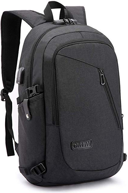 Zaino Antifurto Zaino Per PC Portatile,Zaino per Laptop,Zaino Porta PC Impermeabile,Zaino per Computer Portatile 15.6 Pollici, Zaino Uomo con Caricatore USB,Zaino Lavoro Uomo per Scuola Viaggio,Nero
