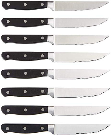 AmazonBasics - Set Premium di coltelli da carne, 8 pezzi