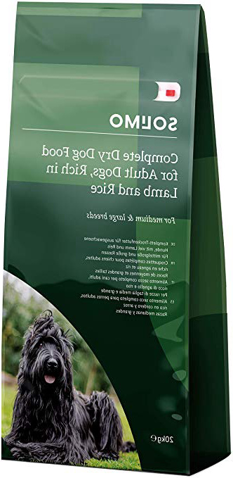 Marchio Amazon - Solimo - Alimento secco completo per cani adulti ricco di agnello e riso, 1 confezione da 20 kg