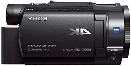 Sony FDR-AX33 Videocamera Handycam 4K Ultra HD, Sensore CMOS Exmor R da 7,76 mm retroilluminato, Obiettivo ZEISS Vario-Sonnar T* con Zoom Ottico 10x, Memory Stick PRO Duo and SD/SDHC/SDXC; Nero