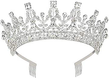 Makone Tiara Nuziale di Tiara Nuziale Tiara di Cristallo Strass Corona con Pettine per Matrimonio Nuziale