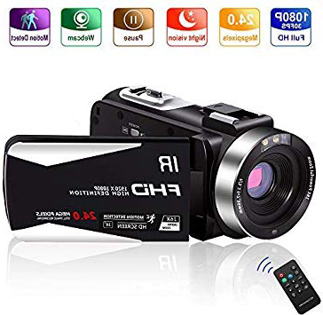 Videocamera Videocamere Full HD 1080P 30FPS 24.0 MP Videocamere Vlogging IR Visione notturna 3.0 pollici Schermo IPS Fotocamera Digitale Zoom 16X con Telecomando