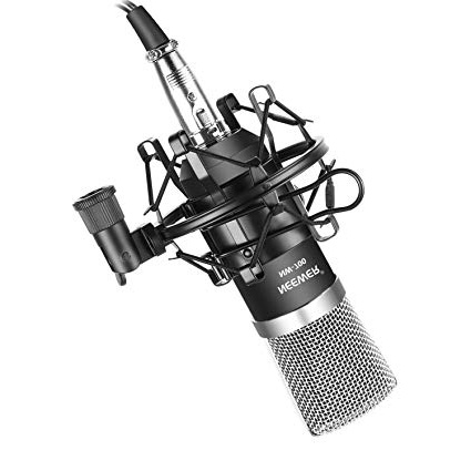 Neewer NW-700, Microfono a condensatore professionale da studio per trasmissione e registrazione, Nero