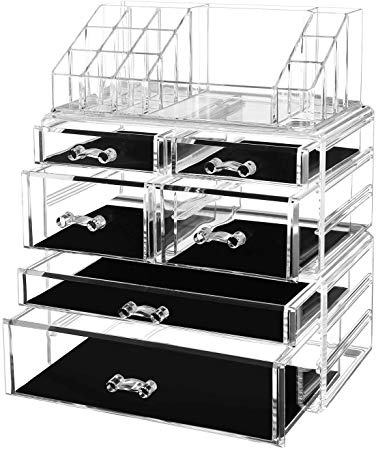 SONGMICS Cosmetic Organizer Scatola Organizzatore Acrilico JKA008
