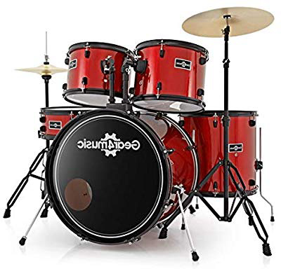 BDK-1 Batteria Principianti Full Size di Gear4music Rossa