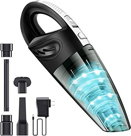 UBEGOOD Aspirabriciole Senza Fili, 120W Aspirapolvere Mano Senza Fili Rapida Ricaricabile Bagnato e Asciutto Aspirapolvere Portatile Senza Fili Ideale per Casa/Auto/Ufficio