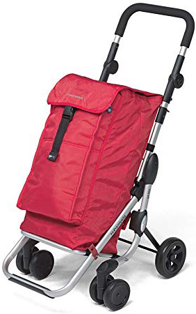 Foppapedretti Go Up Carrello Portaspesa, Capacità 38 Litri, Rosso (Red), 40 x 48 x 110 cm