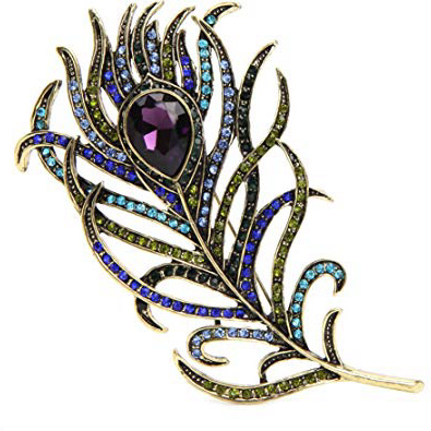 SimpleLife Spilla a Forma di Pavone Spilla Vintage con Strass per Donna e Regalo per Ragazze