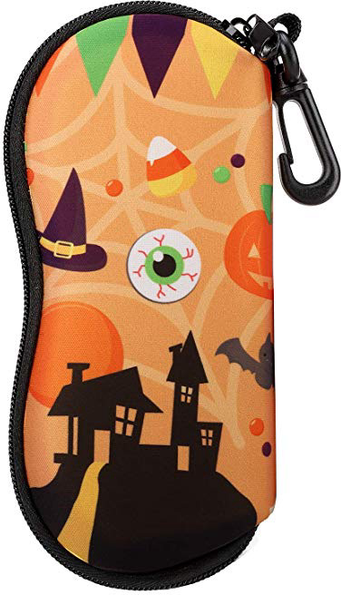 MoKo Astuccio per Occhiali da Sole, Custodia Portatile a Cerniera di Neoprene Morbido con Clip da Cintura, per Occhiali, Montature, Cosmetici, Chiavi, Penne, Schede, ECC