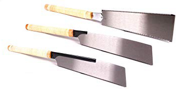 protanic - Set di 3 seghe a mano giapponesi, seghetto per legno (Ryoba, Kataba, Dozuki).