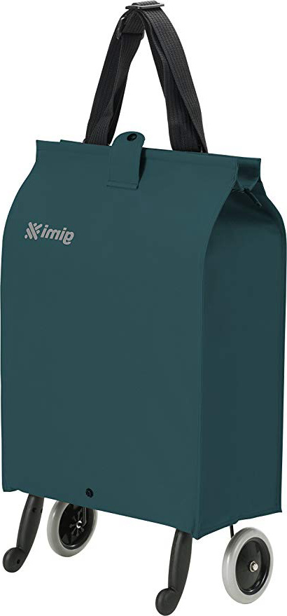 gimi Brava Plus Trolley Carrello Portaspesa, Portata 30 kg, Sacca con Zip, Maniglia Regolabile, capacità 38 L, Poliestere, Blu, 7 x 45 x 30 cm