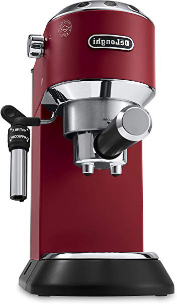 De'Longhi EC685.R Cappuccino/Macchina per caffè Espresso Manuale, 1350 W, 1 Liter, Plastica, Acciaio Inossidabile, Rosso