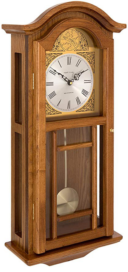 Fox & Simpson, Orologio da Parete con campanate Westminster, in Legno di Quercia, a Pendolo