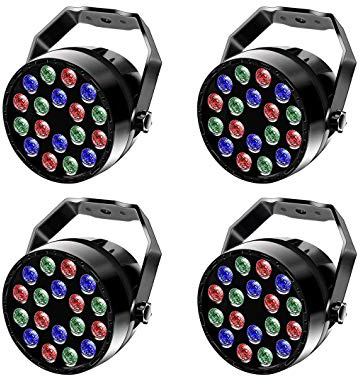 LED Par Fase Luce Effetto Faretto Illuminazione DMX512 RGBW Illuminazione Palcoscenico per Luci da Palcoscenico Discoteca DJ Party Show Bar UKing (4 Pezzi)