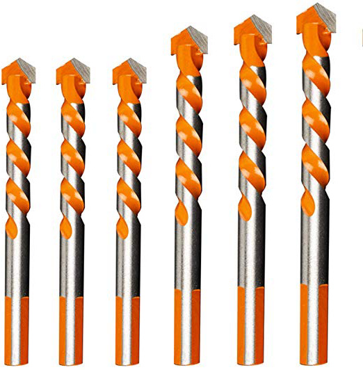 JTENG 6pcs Punte da Trapano, Trapano professionale per la lavorazione del legno Adatto per Diversi Materiali, Come Cemento, Mattoni, Vetro, Plastica, Legno(6mm 6mm 6mm 8mm 10mm 12mm)