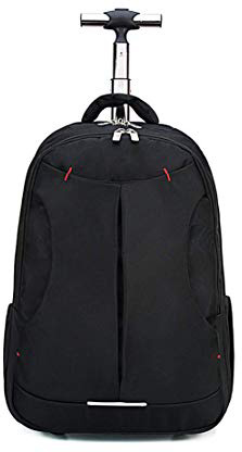 MYALQ Zaino per Bambini Zaino Impermeabile con Trolley Zaino Laptop Carrelli per Uomo e Donna 50 cm Nero