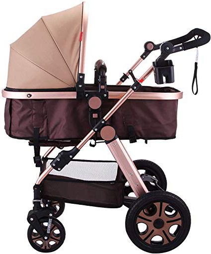 BuoQua 3 In 1 Carrozzina E Passeggino Pieghevole Anti-Shock Passeggino Più Leggero Certificazione ECE Multi Funzioni Carrozzina Combinato 3 In 1