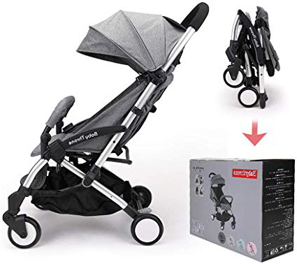 Passeggino Leggero Babythrone Pieghevole Passeggini Compatto da Viaggio fino a 25 kg (Grigio)