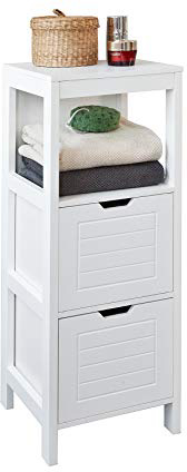 SoBuy® FRG127-W Armadietto Terra da Bagno,Mobiletto salvaspazio, Bianco,IT