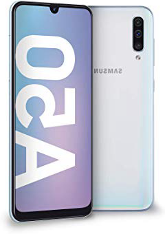 
                
                    
                    
                

                
                    
                    
                        Samsung Galaxy A50 Display 6.4", 128 GB Espandibili, RAM 4 GB, Batteria 4000 mAh, 4G, Dual SIM Smartphone, Android 9 Pie, (2019), Bianco, [Versione Italiana]
                    
                

                
                    
                    
                
            