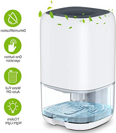 Deumidificatore, mini deumidificatore elettrico 1000 ML con spegnimento automatico e indicatore LED, deumidificatore a basso rumore per casa, cucina, garage, guardaroba, cantina