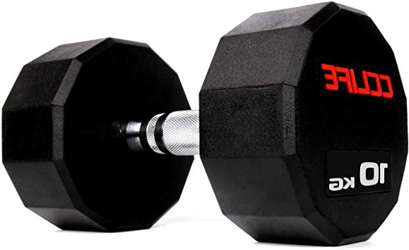 CCLIFE REDFORCE Set 1/2 PZ Manubri Pesi 10-30KG dodecagonali gommati