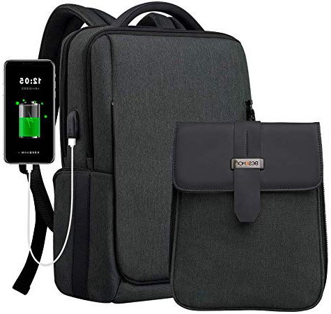 Zaino per Laptop Beschoi 15.6 Pollici Unisex Amovibile Zaino Antifurto con Porta Usb zaino per PC Portatile Impermeabile Scuola Business Viaggio all'Aperto