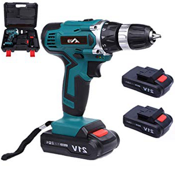 Flybiz 1650/min Avvitatore a Batteria 21V,Trapano Battente,Drill bit,2 Velocità Trapano Elettrico, 2 Batterie al Litio 1.5Ah,Ricarica Rapida in 1 Ora, Trapano Avvitatore