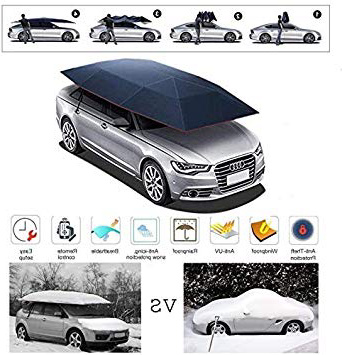 S SMAUTOP Semiautomatico Copertura per Auto Mobile Pieghevole Copertura per ombrellone Auto Tenda per Tenda da Auto 2.2 * 4.2m con Anti-UV,a Prova di Acqua