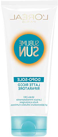 L'Oréal Paris Protezione Solare Sublime Sun, Latte Doposole Ricco Riparatore, Idrata per 48h*, 200 ml
