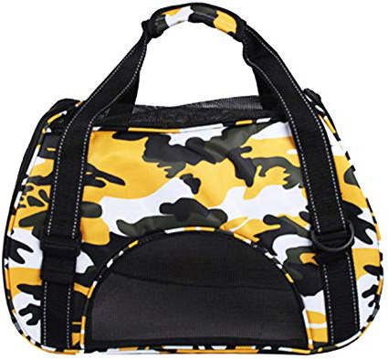 QWhing Travel Car Pet Trasportatori Pieghevoli espandibili per Viaggi di Animali Domestici per Cani e Gatti Borsa per Animali Domestici (Colore : Yellow)
